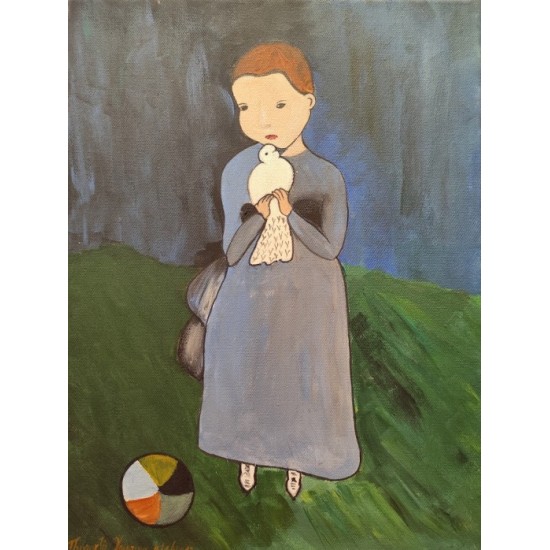 Hand-Painted Artwork – “Girl with a Hoop” (Picasso Replica)