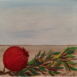 Hand-Painted Artwork – "Pomegranate"