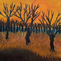 Acrylic Painting – "Burnt Forest"