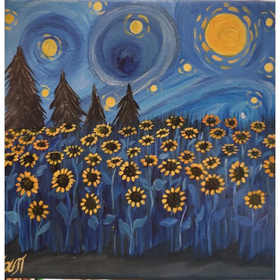 Acrylic Painting – "Sunflowers" (Part of Triptych)