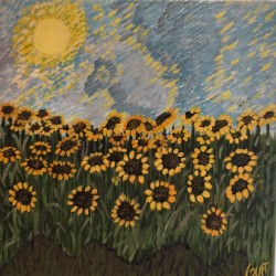 Acrylic Painting – "Sunflowers" (Part of Triptych)