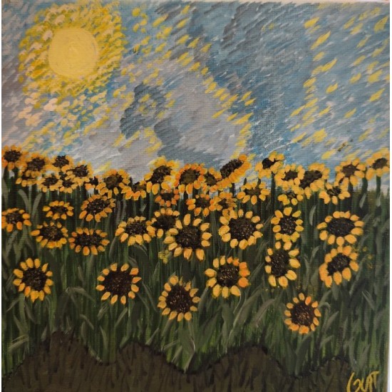 Acrylic Painting – "Sunflowers" (Part of Triptych)