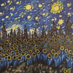 Acrylic Painting – "Sunflowers" (Part of Triptych)