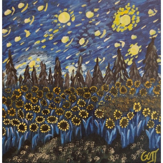 Acrylic Painting – "Sunflowers" (Part of Triptych)