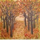 Autumn Landscape in Triptych – Hand-Painted with Acrylics