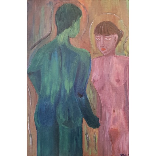 Hand-Painted Artwork – Eros and Soul, Acrylic on Canvas