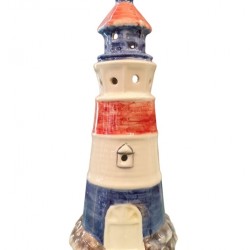 Handmade Ceramic Lighthouse Candle Holder – Light & Greek Art