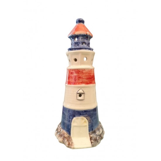 Handmade Ceramic Lighthouse Candle Holder – Light & Greek Art