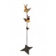 Oxidized Bronze Candle Holder with Butterflies (47x17 cm) – Handmade by Greek Artists
