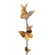Oxidized Bronze Candle Holder with Butterflies (47x17 cm) – Handmade by Greek Artists