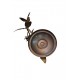Oxidized Bronze Candle Holder with Butterflies (47x17 cm) – Handmade by Greek Artists