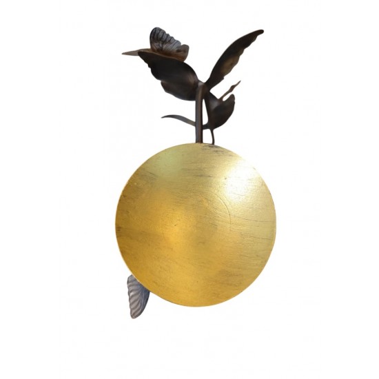 Oxidized Bronze Candle Holder with Butterflies (45x17 cm) – Handmade by Greek Artists