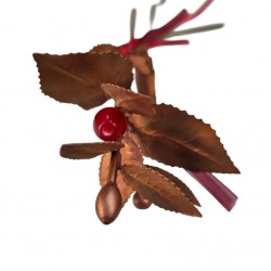 Handmade Bronze Laurel Branch Decorative Piece – Created by Greek Artists (20x9 cm)