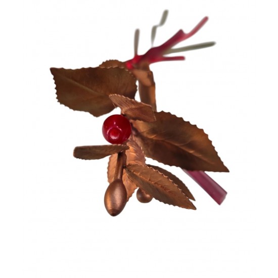 Handmade Bronze Laurel Branch Decorative Piece – Created by Greek Artists (20x9 cm)