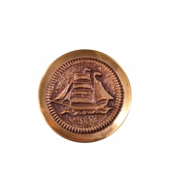 Handmade Bronze Jewelry Box with Velvet Interior Lining – Created by Greek Artists (3.5x10 cm)