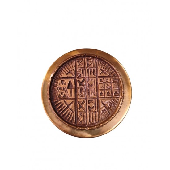 Handmade Bronze Jewelry Box with Velvet Interior Lining – Created by Greek Artists (3.5x10 cm)