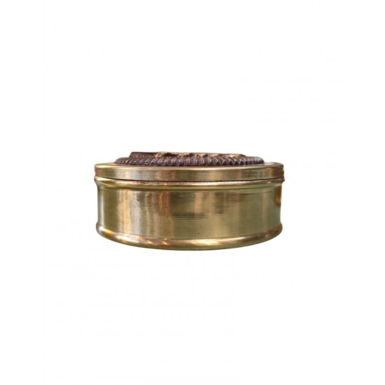 Handmade Bronze Jewelry Box with Velvet Interior Lining – Created by Greek Artists (3.5x10 cm)