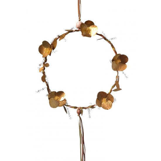 Handmade Bronze Wreath with Poppies – Crafted by Greek Artists