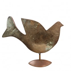 Handmade Solid Bronze Dove – Crafted by Greek Artists