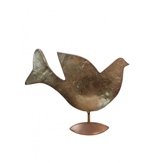 Handmade Solid Bronze Dove – Crafted by Greek Artists