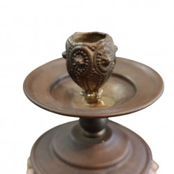 Handmade Bronze Candelabrum Adorned with Beads – Crafted by Greek Artists