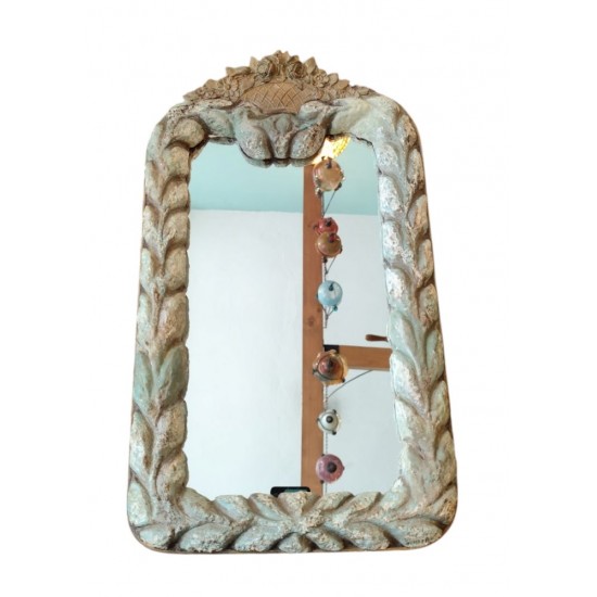 Handmade Stone Mirror with Bronze Decorations – Crafted by Greek Artists