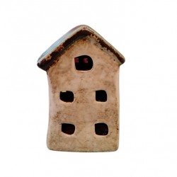 Handmade Ceramic House with Tealight Holder 