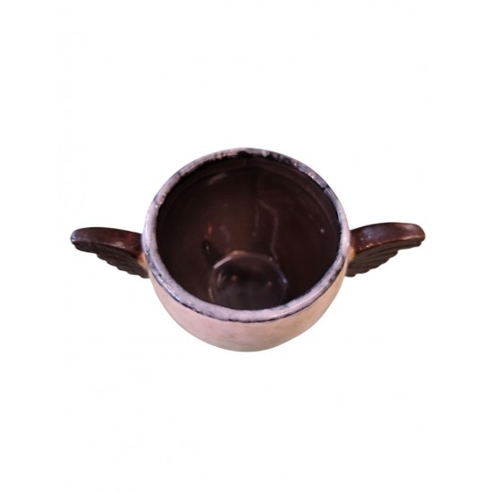 Handmade Espresso or Greek Coffee Cup with Wing-Shaped Handle
