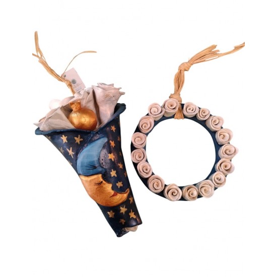 Ceramic Wreath with Roses