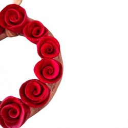 Ceramic Wreath with Roses 