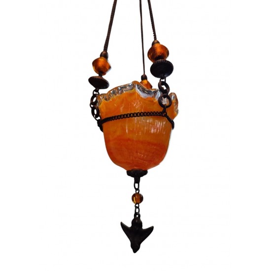 Candleholder Made of Hand-Blown Glass 