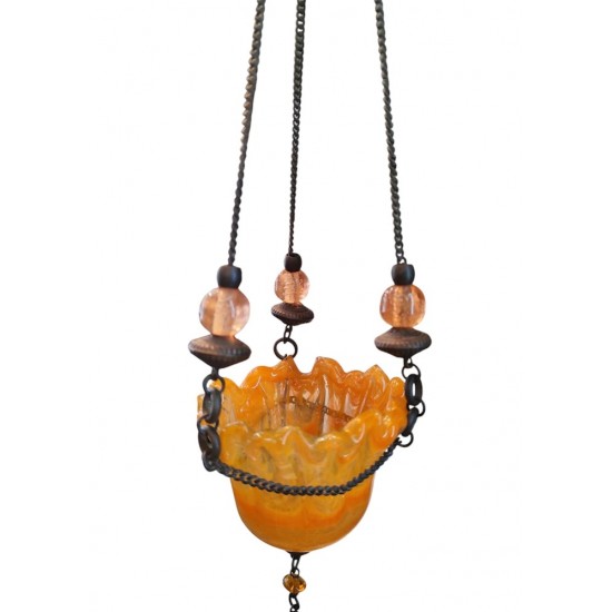 Candleholder Made of Hand-Blown Glass 