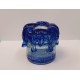 Hand blown glass,candle holder & vase,blue color
