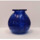Hand blown glass,vase in blue royal color