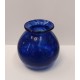 Hand blown glass,vase in blue royal color