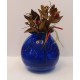 Hand blown glass,vase in blue royal color