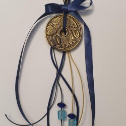 BRONZE CHARM FOR GOOD LUCK COIN 10 CENT 