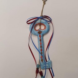 CERAMIC KEY CHARM SYMBOL FOR GOOD LUCK