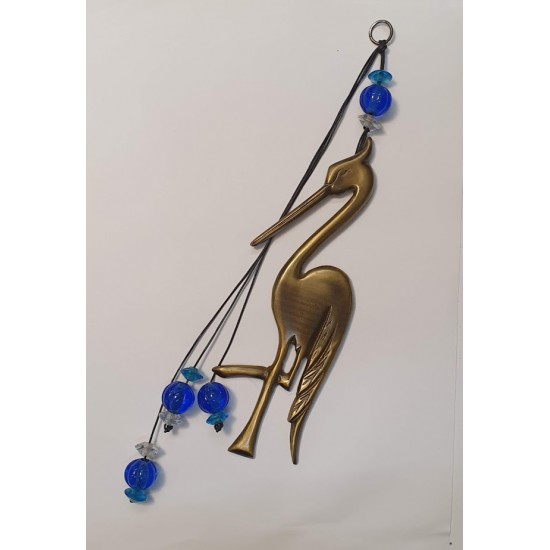 STORK CHARM BRONZE,SYMBOL FOR GOOD LUCK & FERTILITY