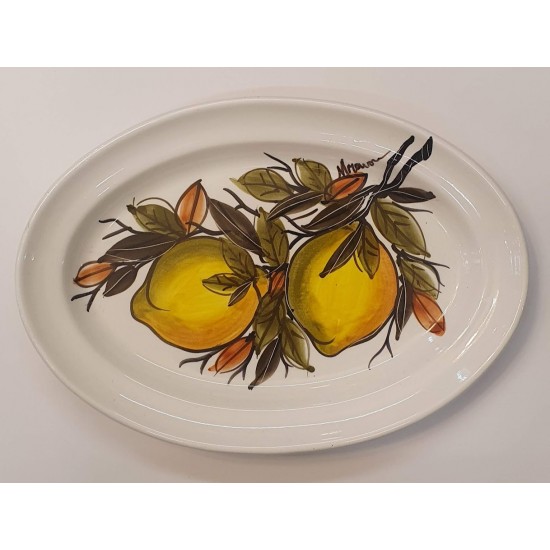 CERAMIC PLATE OVAL UNIQUE HAND MADE