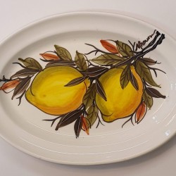 CERAMIC PLATE OVAL UNIQUE HAND MADE