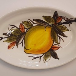 CERAMIC PLATE OVAL UNIQUE HAND MADE