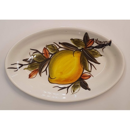 CERAMIC PLATE OVAL UNIQUE HAND MADE