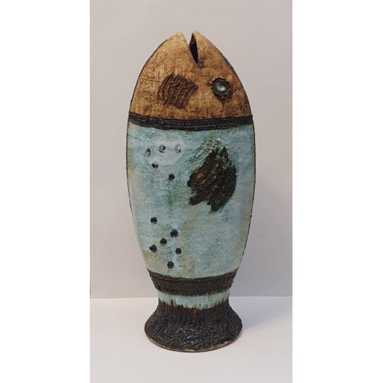 HANDCRAFTED UNIQUE CERAMIC SHAPE FISH VASE