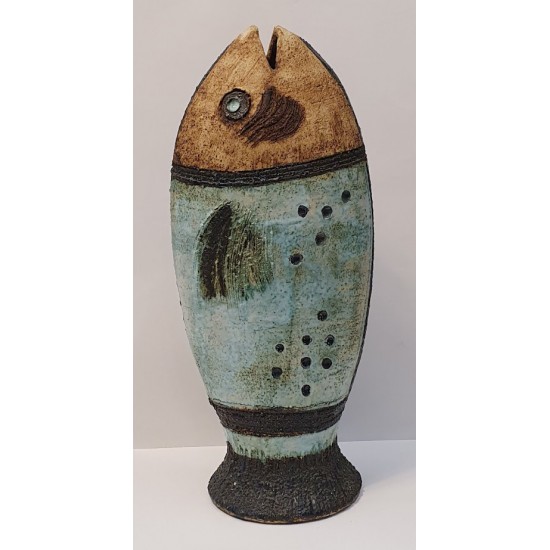 HANDCRAFTED UNIQUE CERAMIC SHAPE FISH VASE