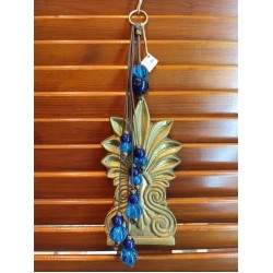 Handmade Collectible Good Luck Charm – Bronze Acroterion with Glass Beads and Bronze Elements