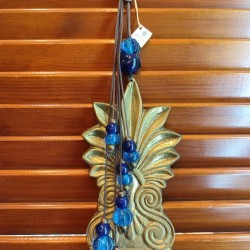 Handmade Collectible Good Luck Charm – Bronze Acroterion with Glass Beads and Bronze Elements