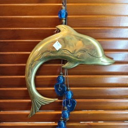 Handmade Bronze Dolphin with Glass and Bronze Beads – Unique Piece
