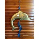 Handmade Bronze Dolphin with Glass and Bronze Beads – Unique Piece