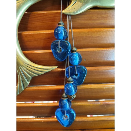 Handmade Bronze Dolphin with Glass and Bronze Beads – Unique Piece